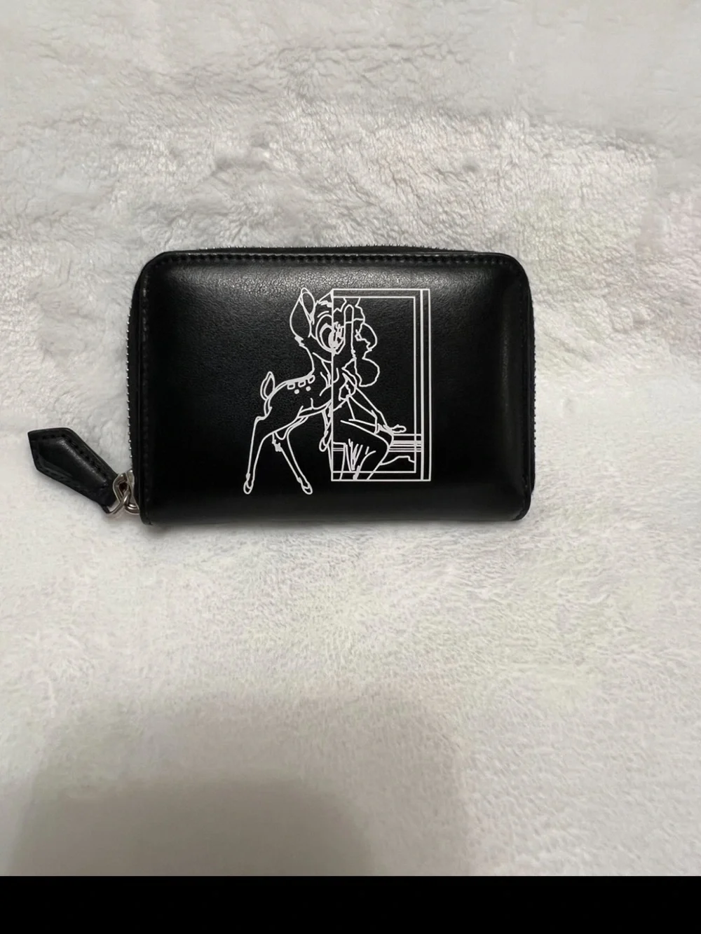 Givenchy Black Zip Card Wallet- Bambi/Disney Line